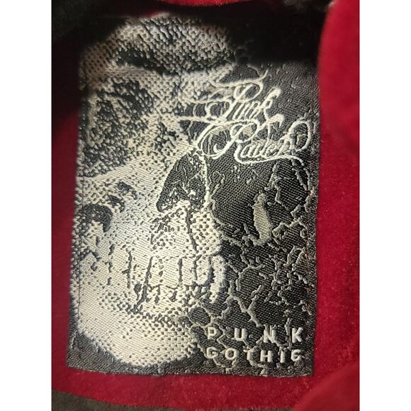 Punk Rave Gothic Jacket Womens 3XL Red Black Velvet Steampunk Victorian Vampire - Picture 4 of 13